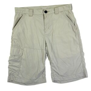 Columbia Mens Omni-Shade Cargo Shorts Tan Khaki 30w 11L Hiking Outdoor Ripstop